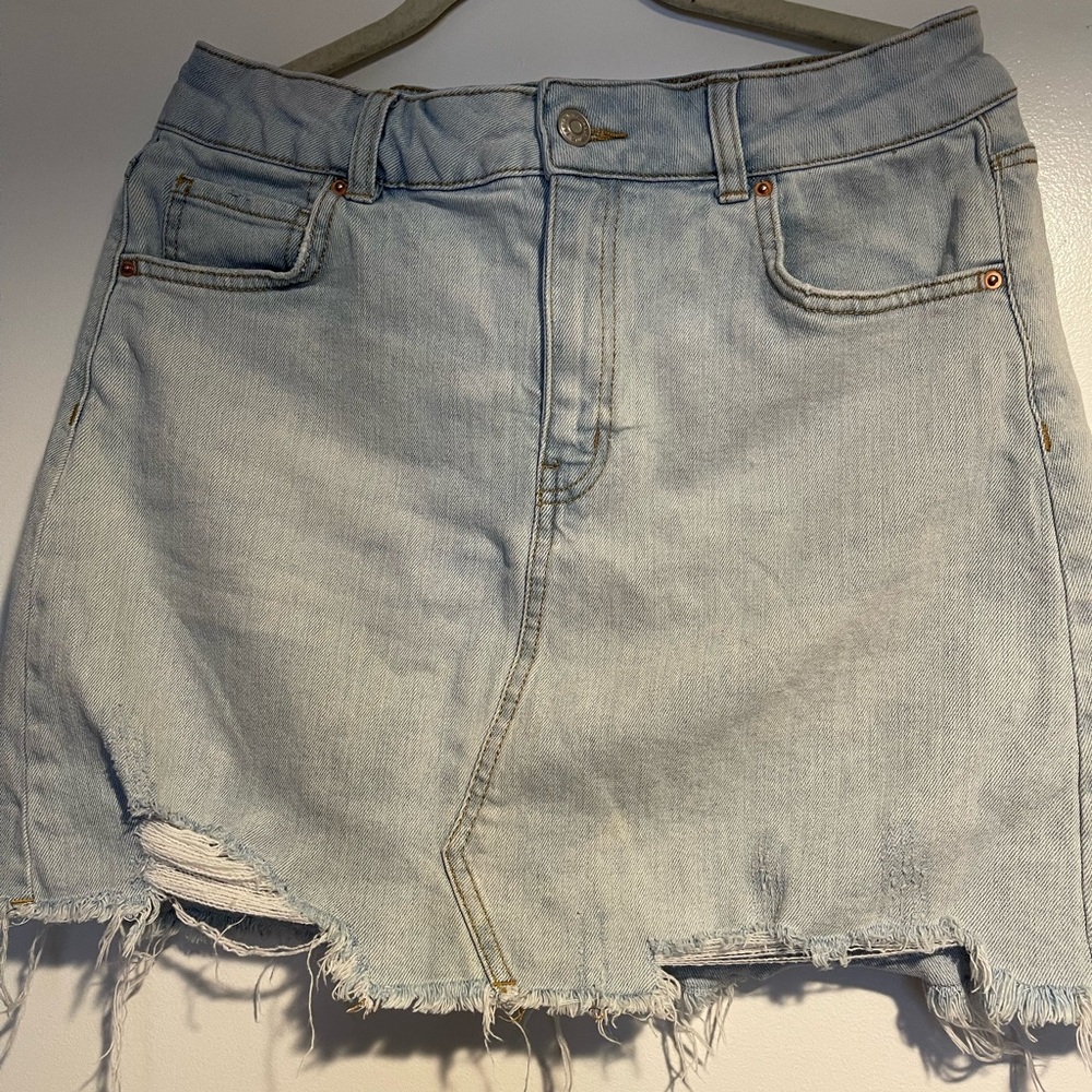 White wash Jean skirt Size medium